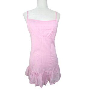 Pimkie Baby Pink Babydoll Coquette Soft Girl Fairy Ruffle Hem Mini Dress